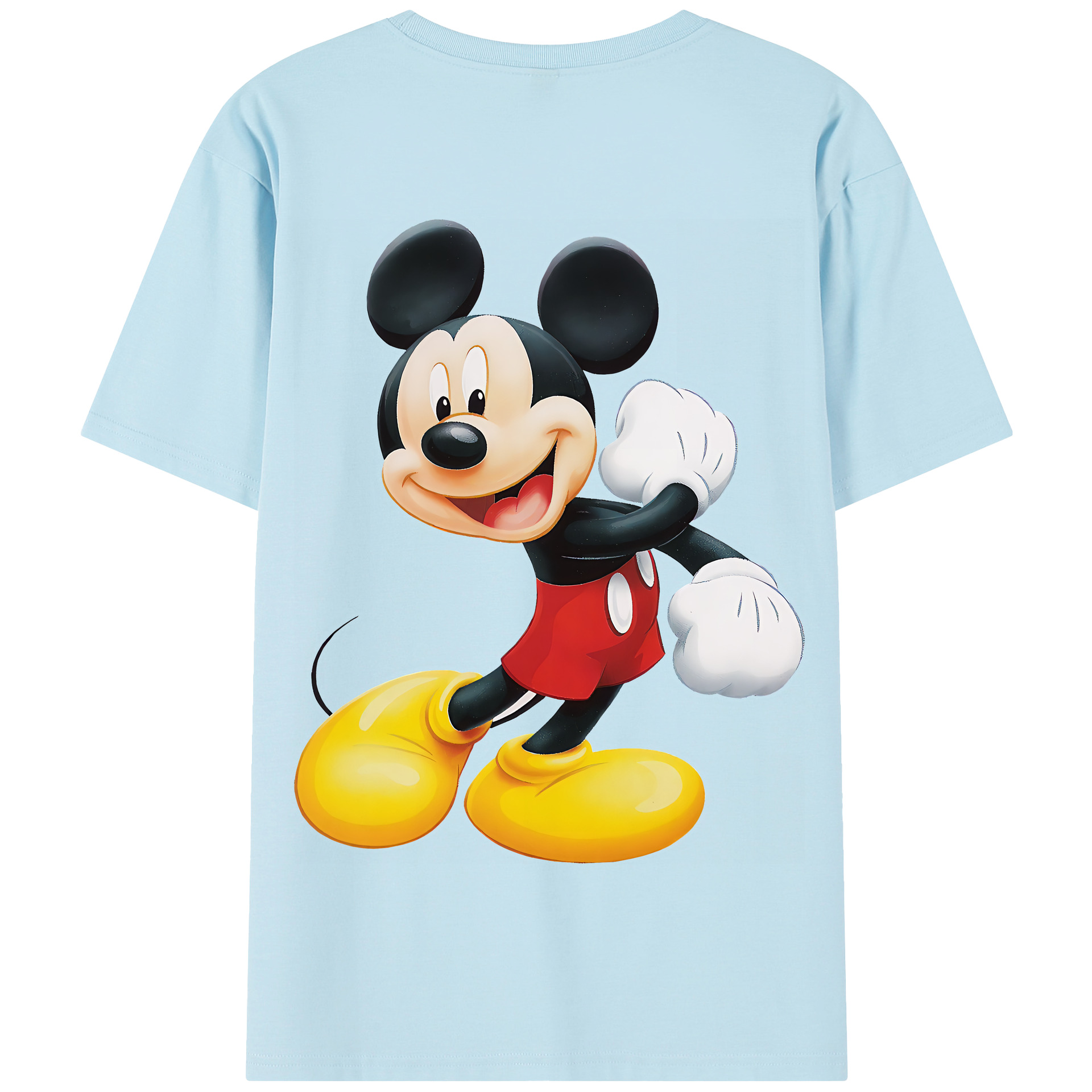 （画像用） ミッキーマウス Mickey Mouse 綿100％半袖Tシャツ（背面プリント）